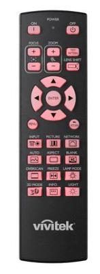 VIVITEK TELECOMMANDE  27 keys  DU6675 - DX6535 - DW6035 - DU9000