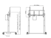 MAXHUB EST11 Support écran Électrique à hauteur ajustable pour 55"/65"75"/86"