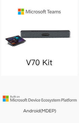 MaxHub XBar V70 Kit - MTR  Barre de visioconférence sous Android (MDEP)